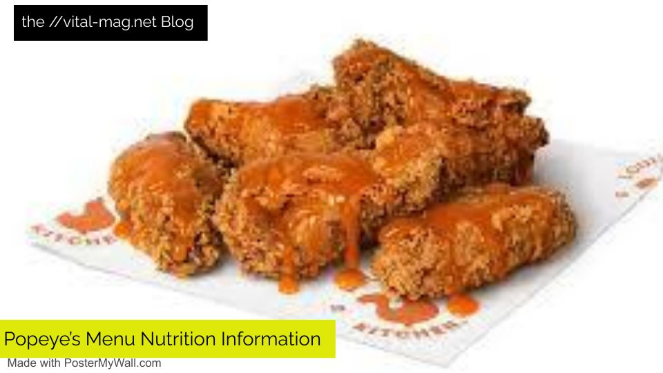 Popeye’s Menu Nutrition Information