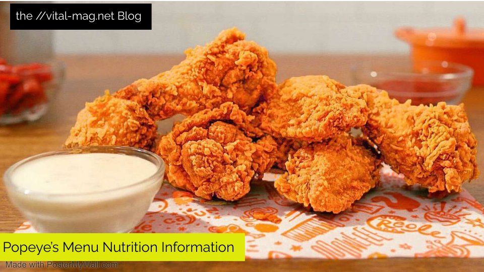 Popeye’s Menu Nutrition Information